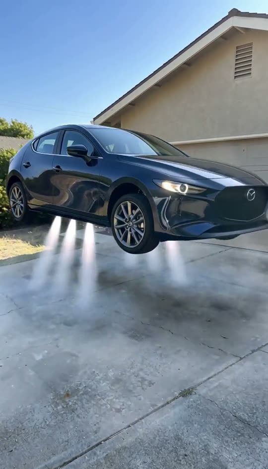 Fliegendes Auto — AI video effect example